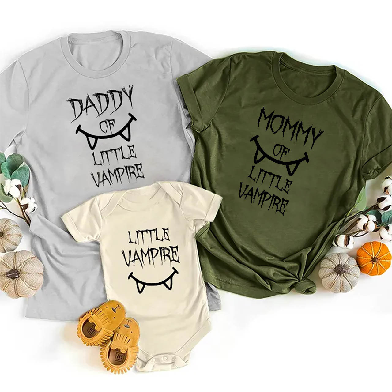 Halloween Little Vampire Family Matching T-Shirts
