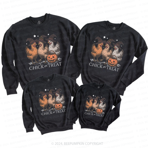 Halloween Chicken Vintage Family Matching Sweatshirt