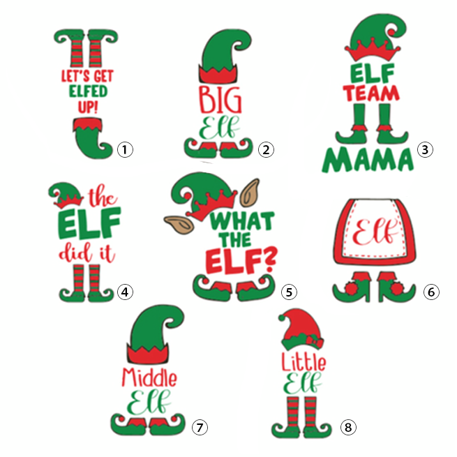Elf Christmas Bundle Matching T-Shirts Beepumpkin