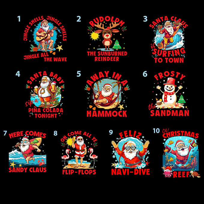 Beach Family Christmas Matching Pajamas Beepumpkin