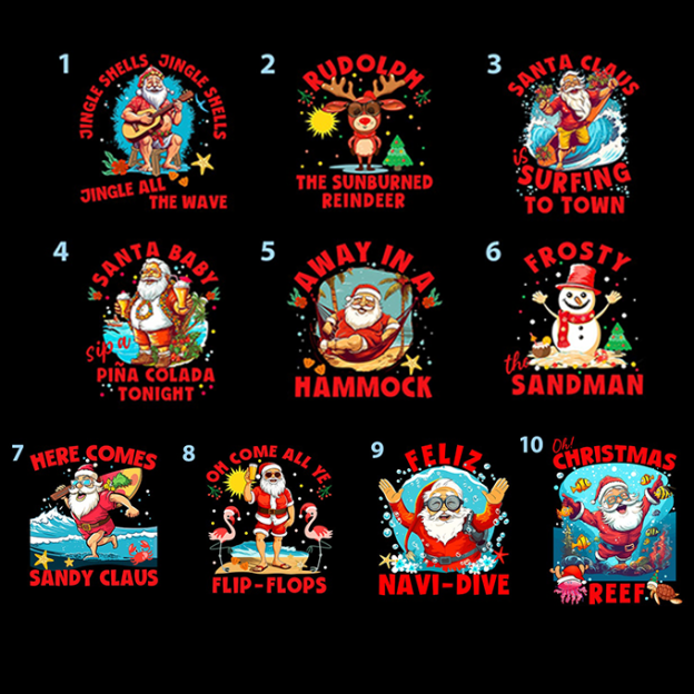 Beach Family Christmas Matching Pajamas Beepumpkin