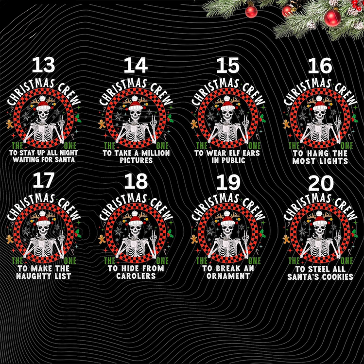 Personalized Skeleton Funny  Christmas Crew Matching Blue Pajamas Beepumpkin