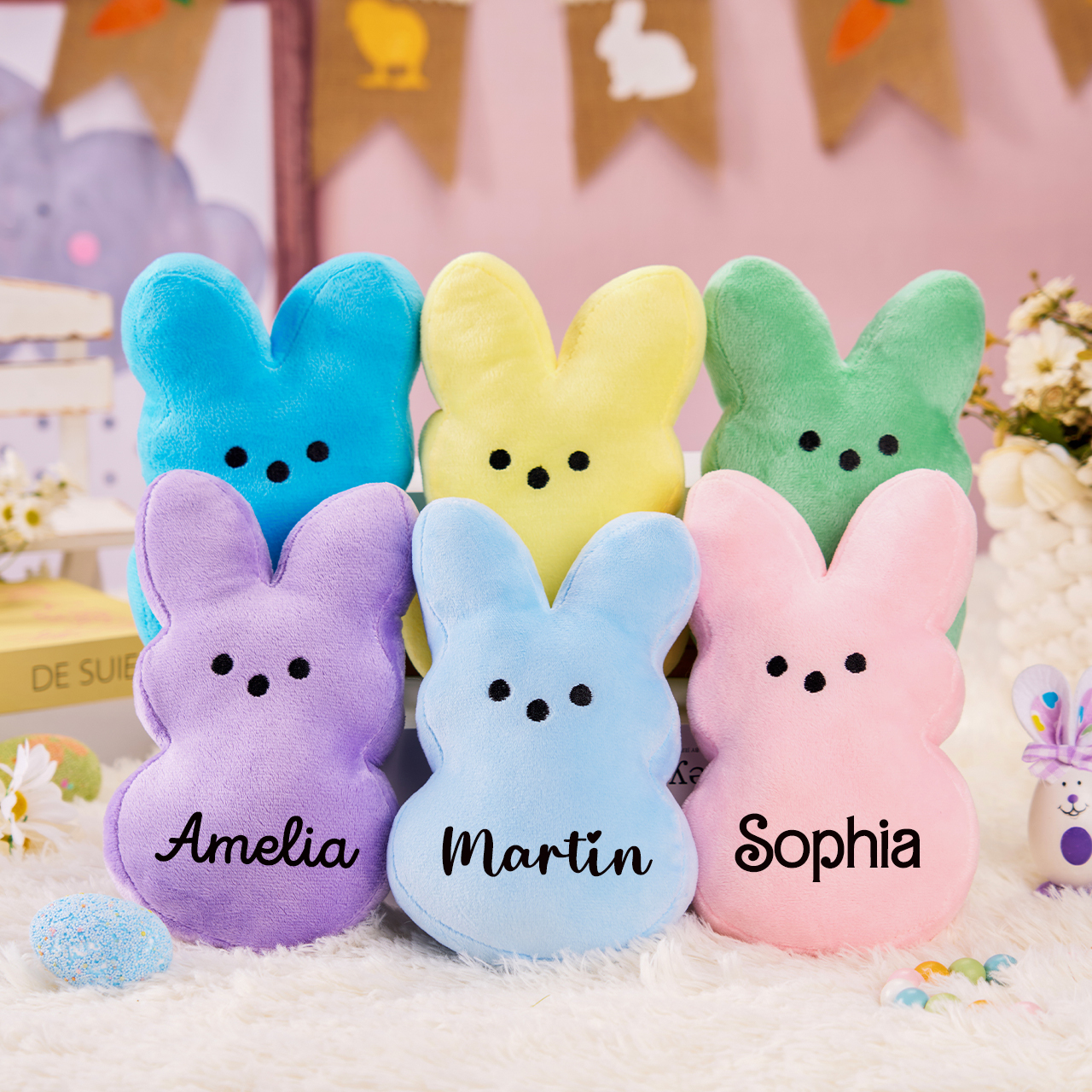 Personalized Easter Peeps Bunny Plush Toy