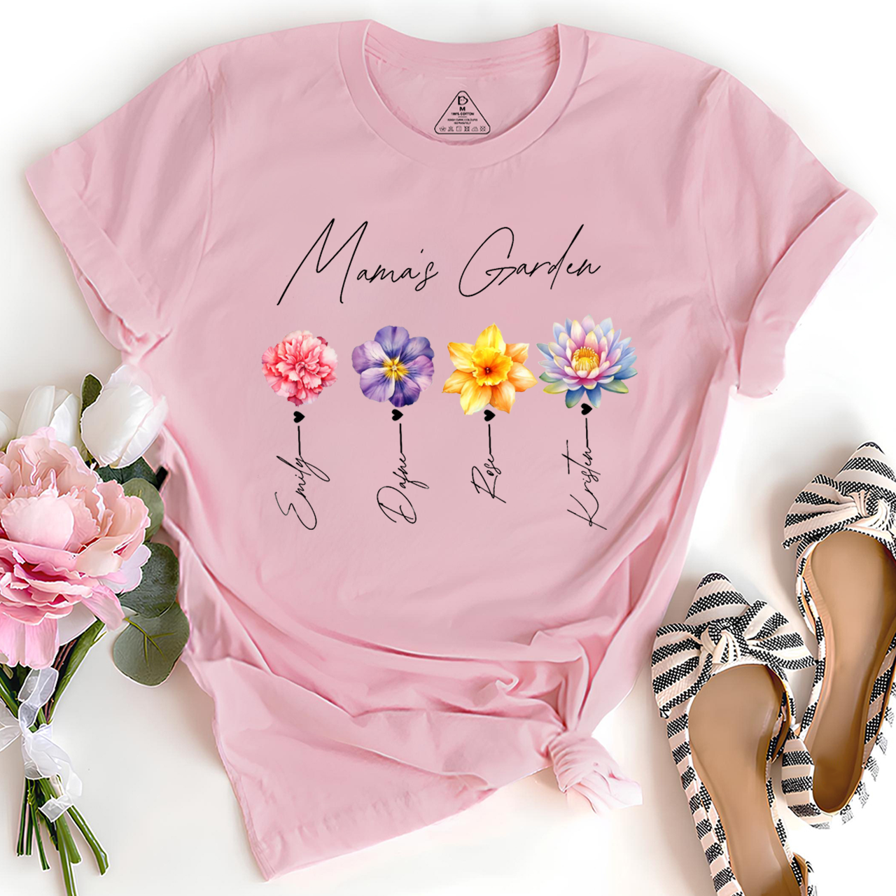 Personalized Kids Name Mama's Garden T-Shirts