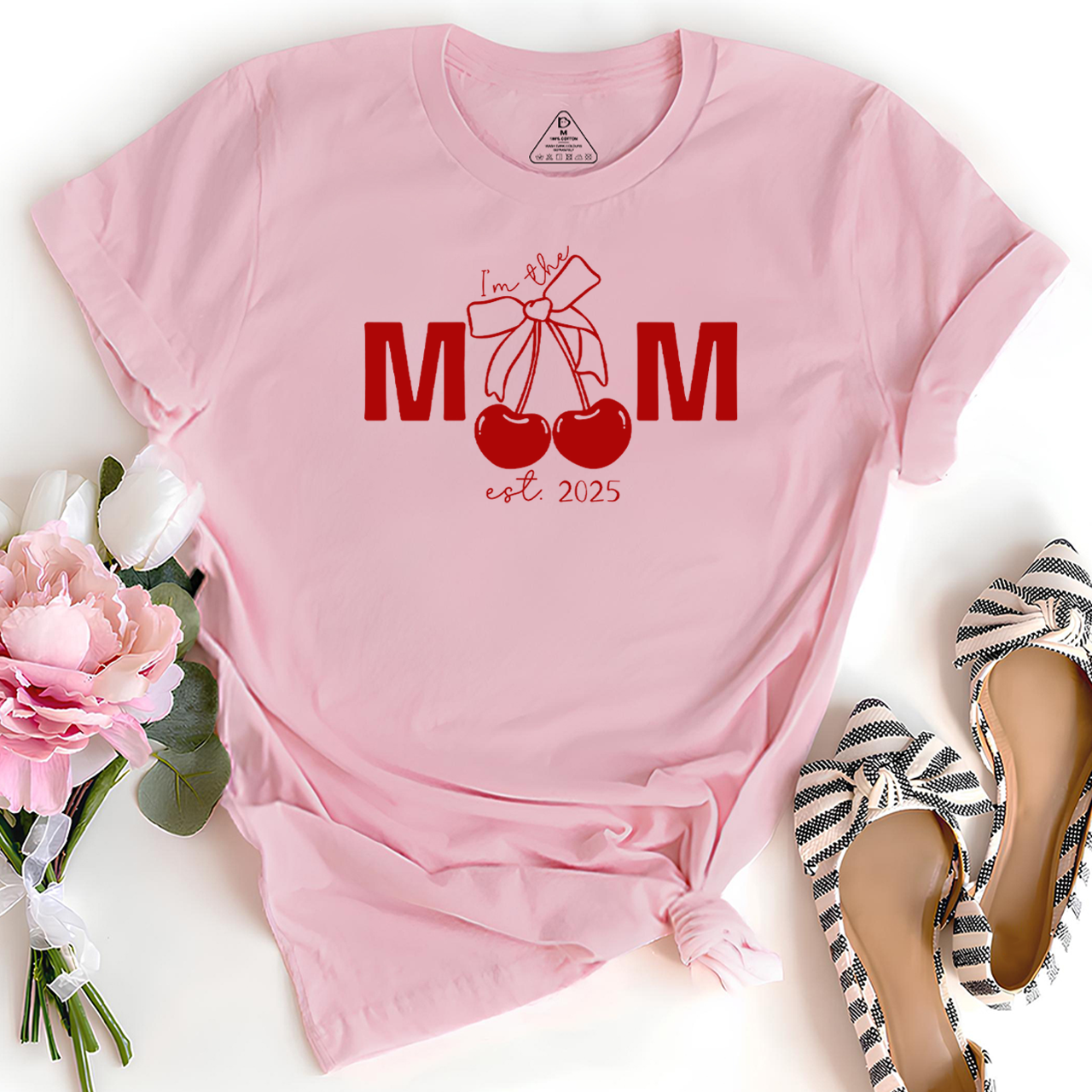 Personalized Mother's Day Cherry Bow T-Shirts