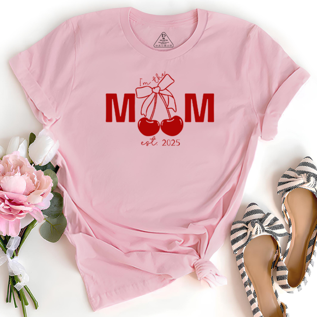 Personalized Mother's Day Cherry Bow T-Shirts