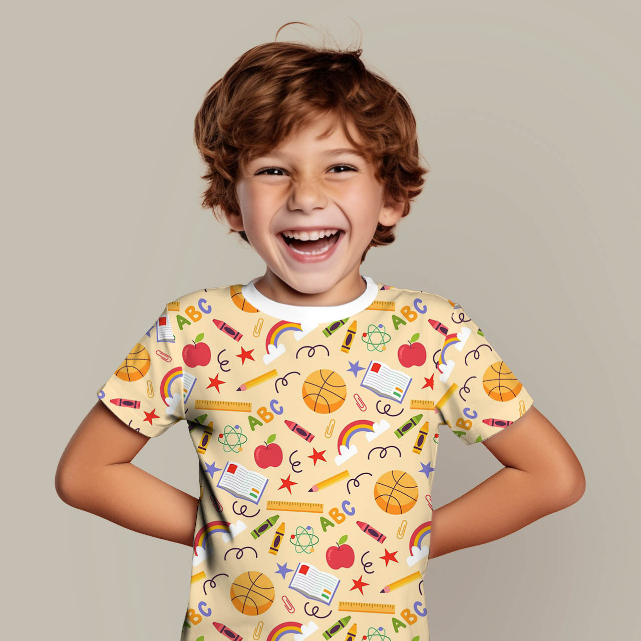 Basketball Season Back To School All Over Print Kids Tees