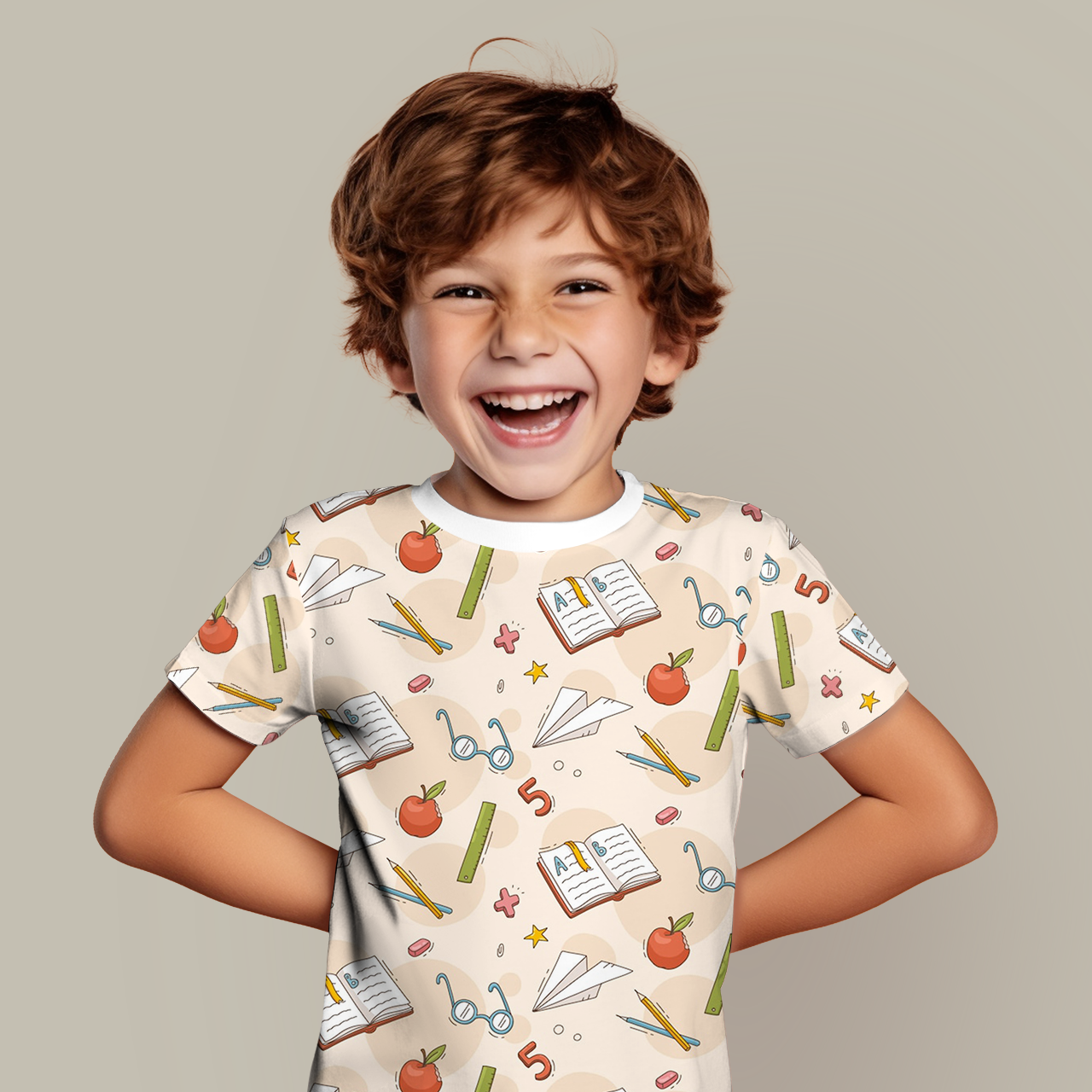 Paper Plane Dream All Over Print Kids Tees