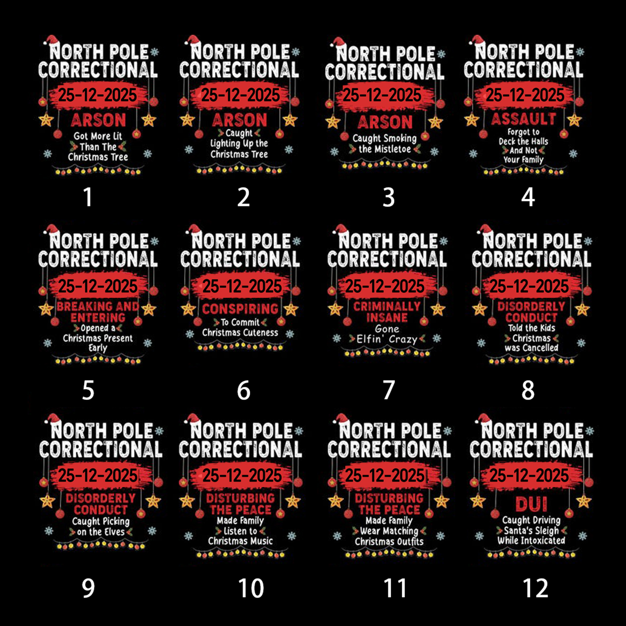 Personalized North Pole Correctional Matching T-Shirts Beepumpkin