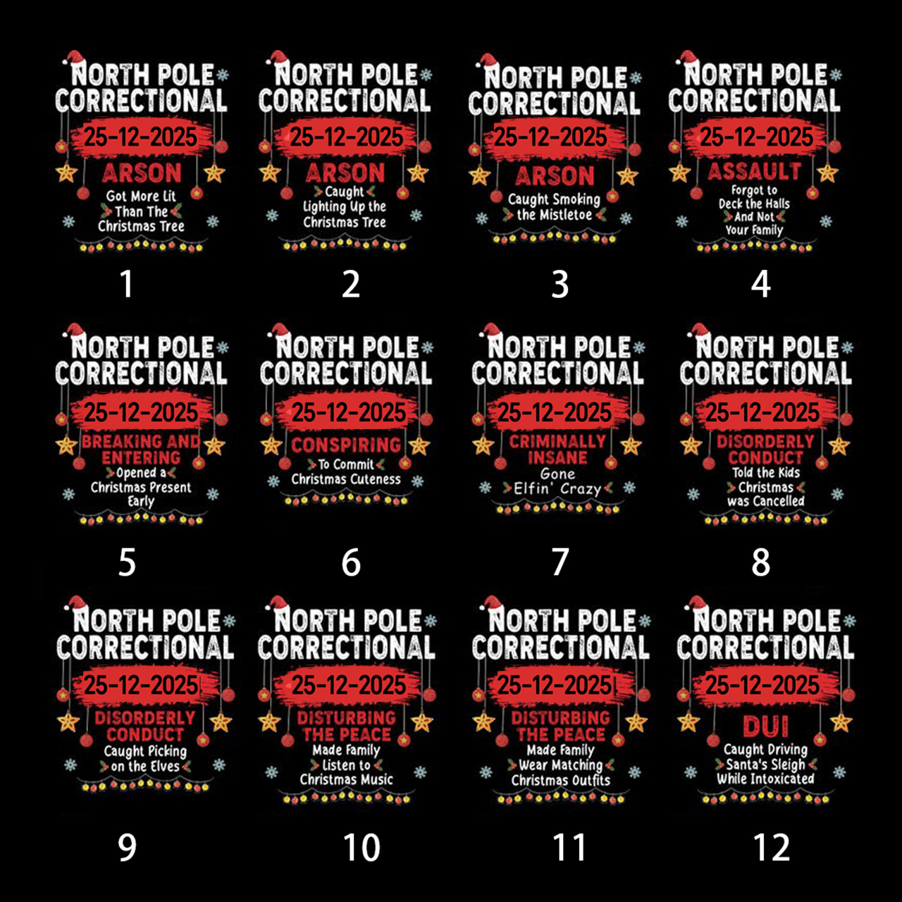 Personalized North Pole Correctional Matching T-Shirts Beepumpkin