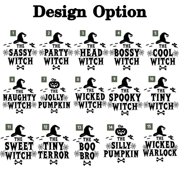 Personalized Witch & Pumpkin Crew Halloween Family Matching Shirts