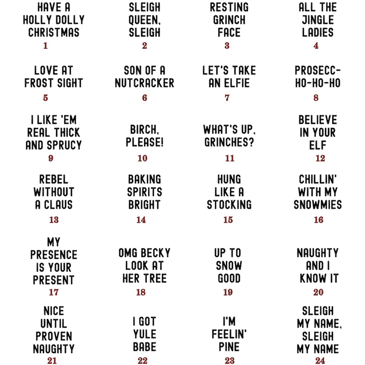 Personalized Funny 60 Quotes Christmas Party Family Matching T-Shirts Beepumpkin