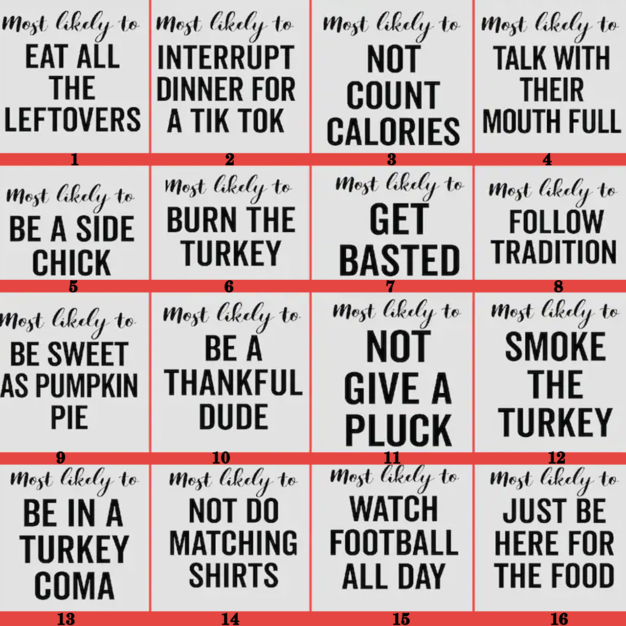 Personalized Most Likely Thanksgiving Family Matching Shirts