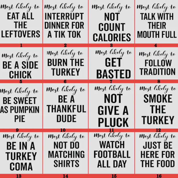 Personalized Most Likely Thanksgiving Family Matching Shirts