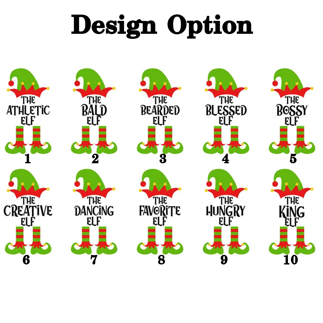 Personalized Christmas The Elf Family Matching T-Shirts Beepumpkin