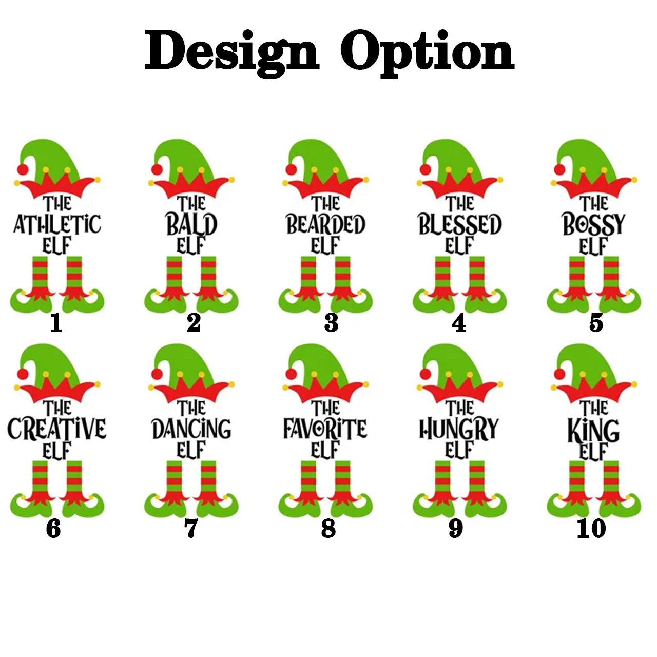 Personalized Christmas The Elf Family Matching T-Shirts Beepumpkin