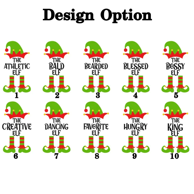 Personalized Christmas The Elf Family Matching T-Shirts Beepumpkin