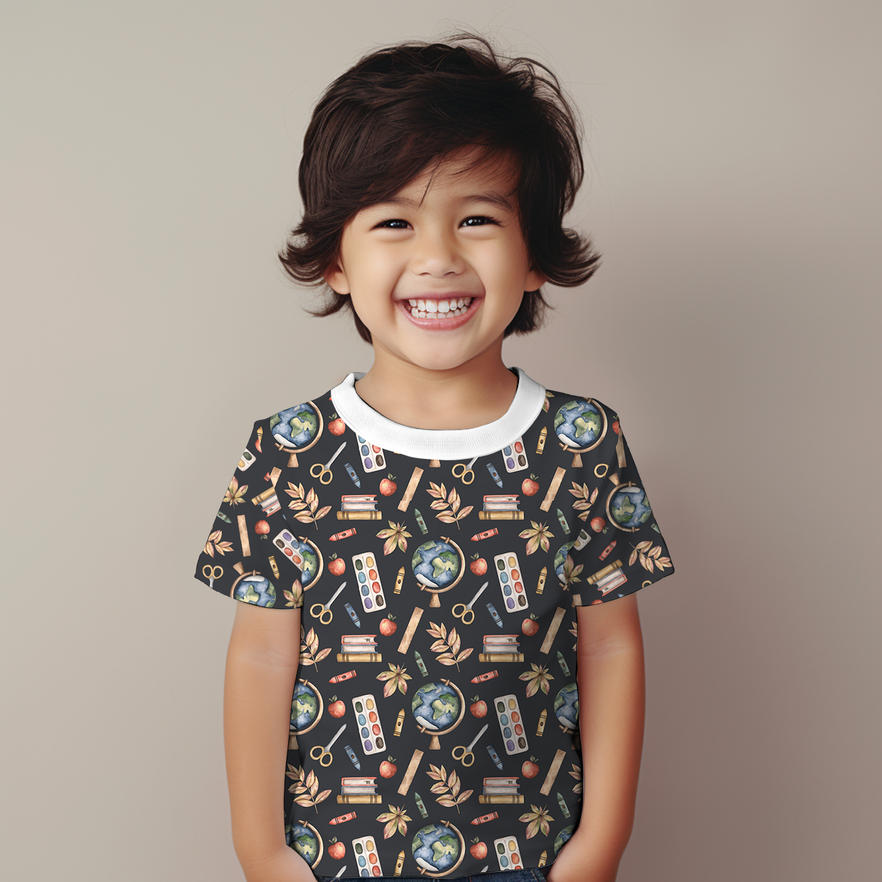 Stationery Back To School All Over Print Kids Tees