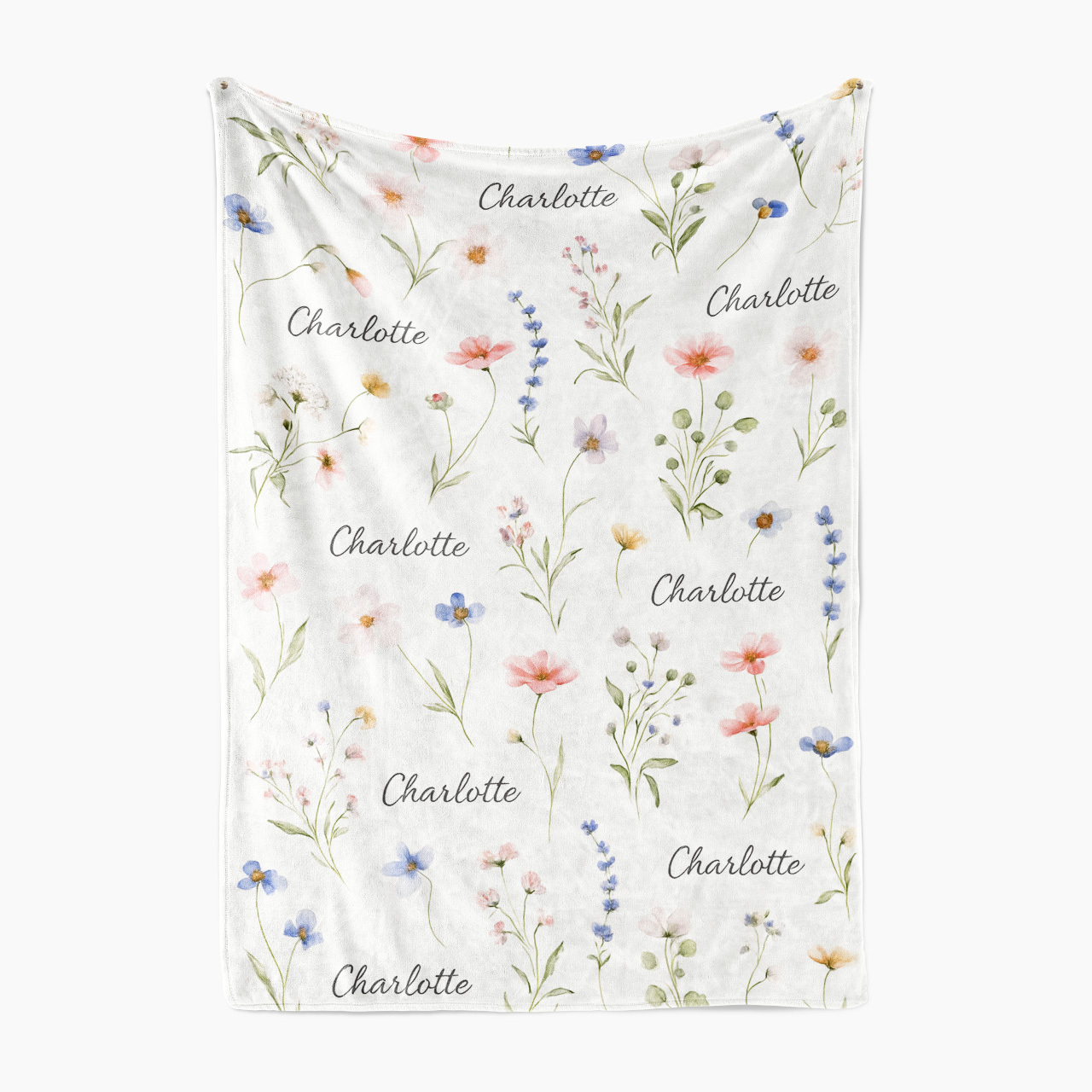 Personalized Wildflower Whisper Fleece Blanket