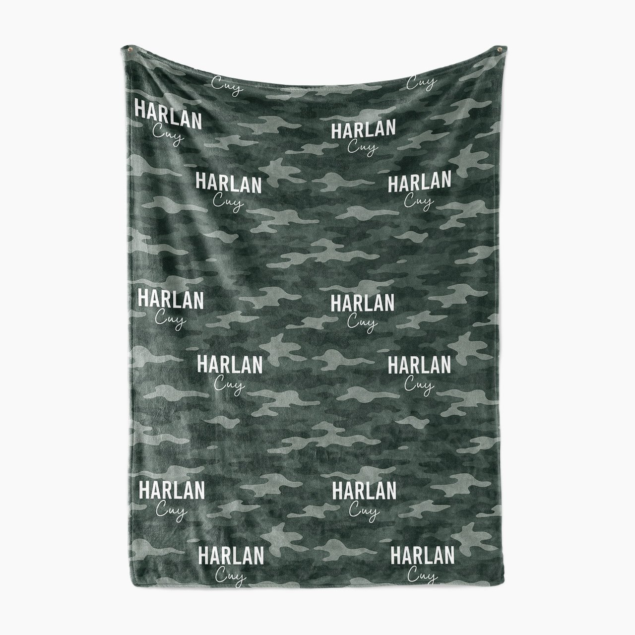 Personalized Name Camo Fleece Blanket