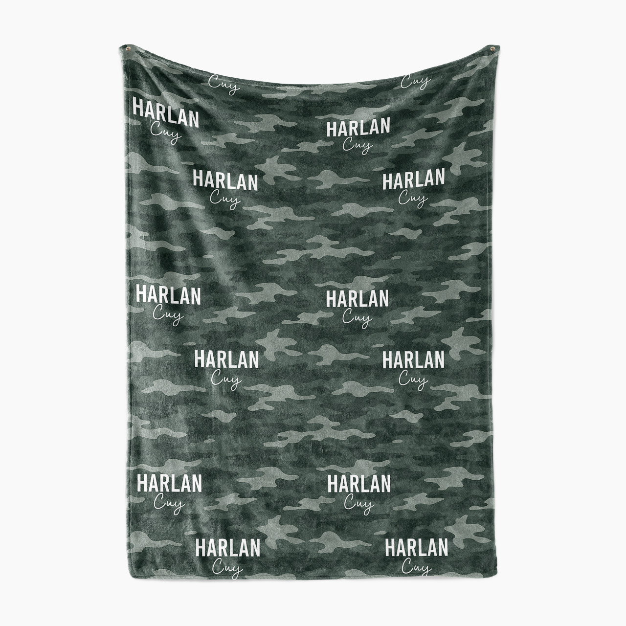 Personalized Name Camo Fleece Blanket