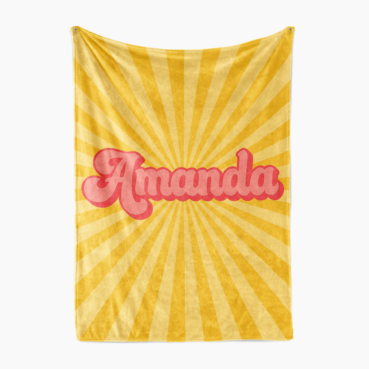 Personalized 70s Style Name Fleece Blanket