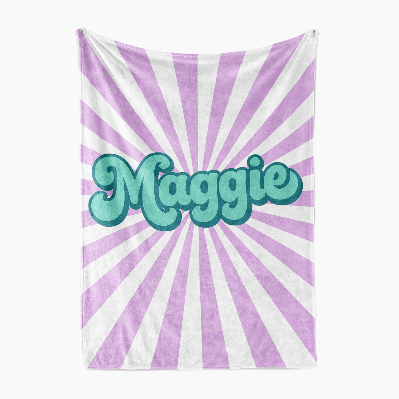 Personalized 70s Style Name Fleece Blanket