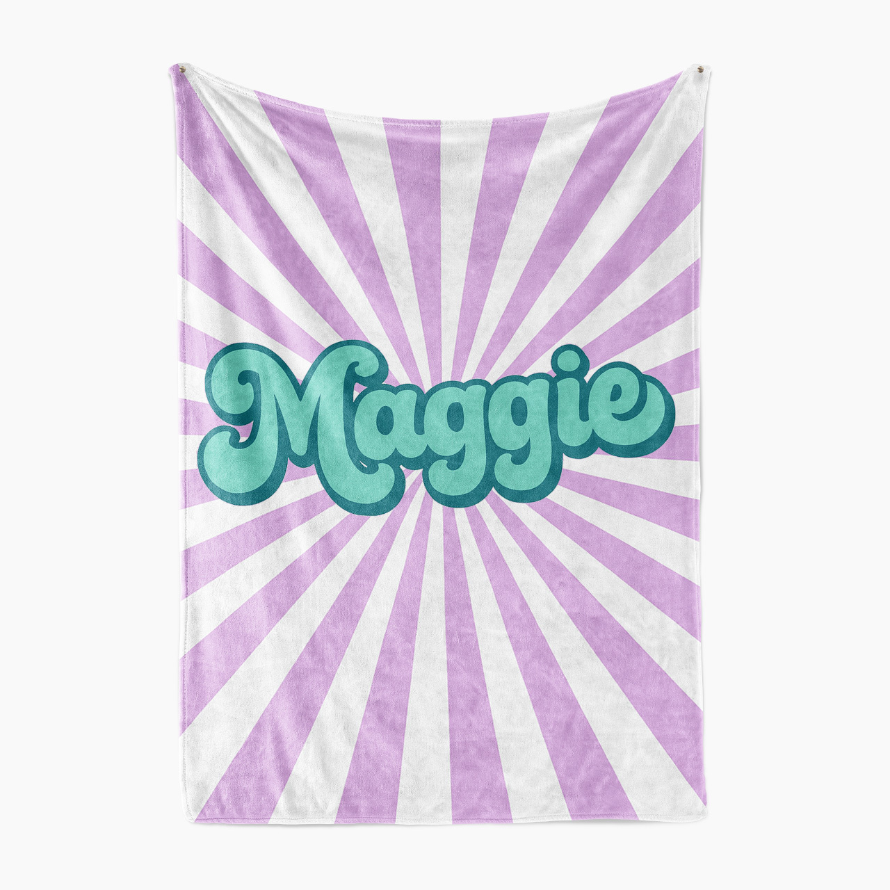 Personalized 70s Style Name Fleece Blanket