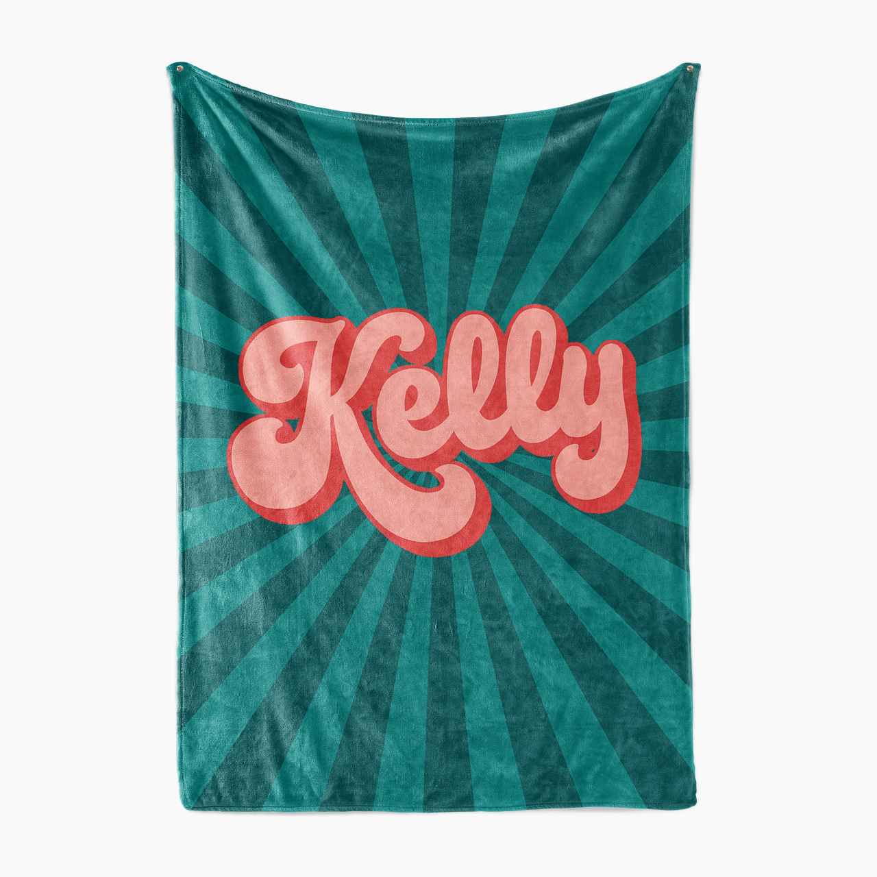 Personalized 70s Style Name Fleece Blanket