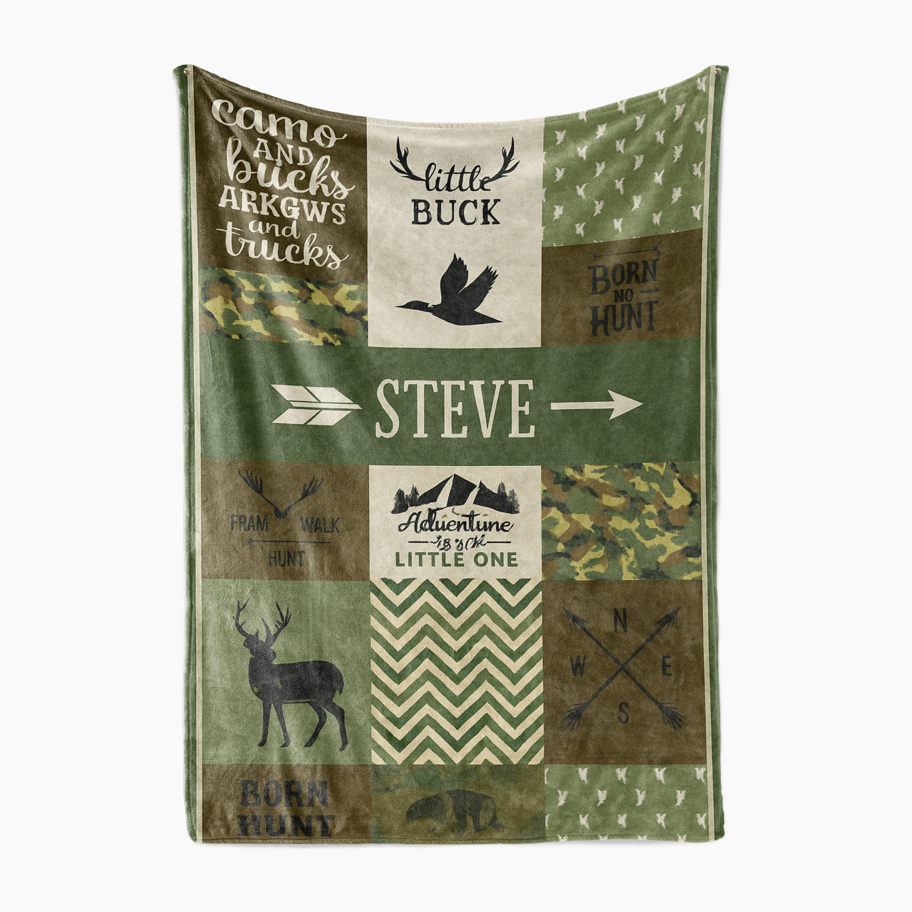 Personalized Hunting Name Fleece Blanket