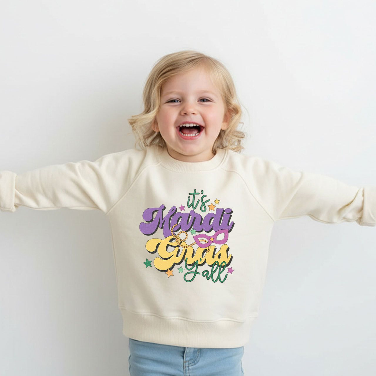 It's Mardi Gras Y'all Kid's Sweatshirt