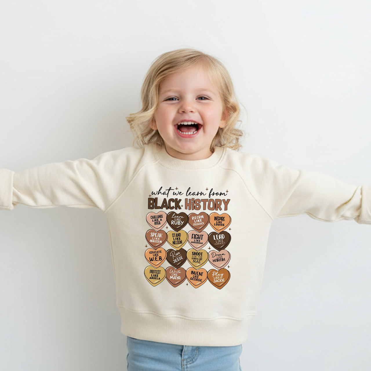 What We Learn From Black History Month Kid's Sweatshirt