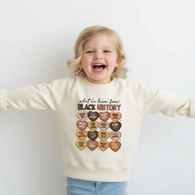 What We Learn From Black History Month Kid's Sweatshirt