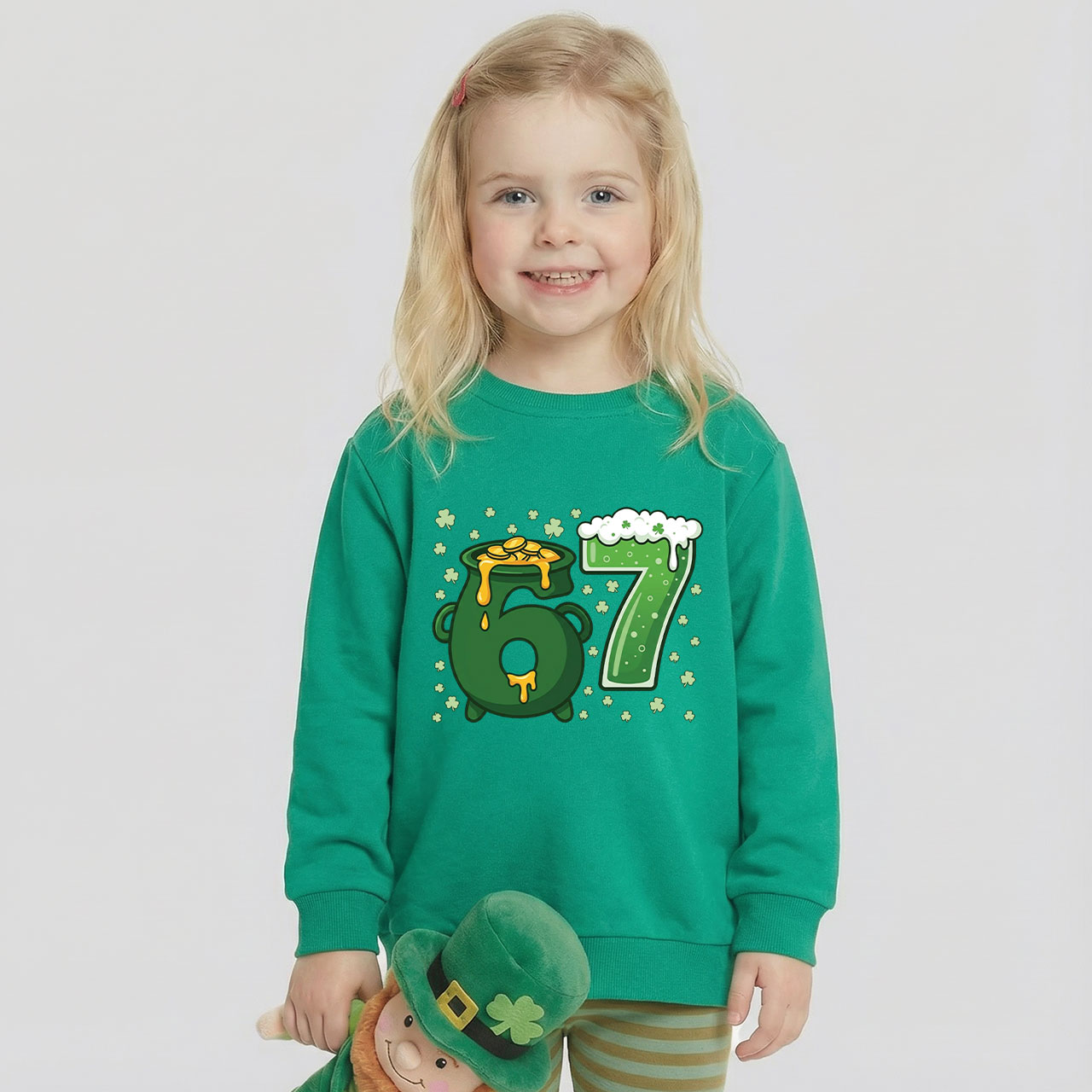 Six Seven St Patrick's Day Kid's Sweatshirt