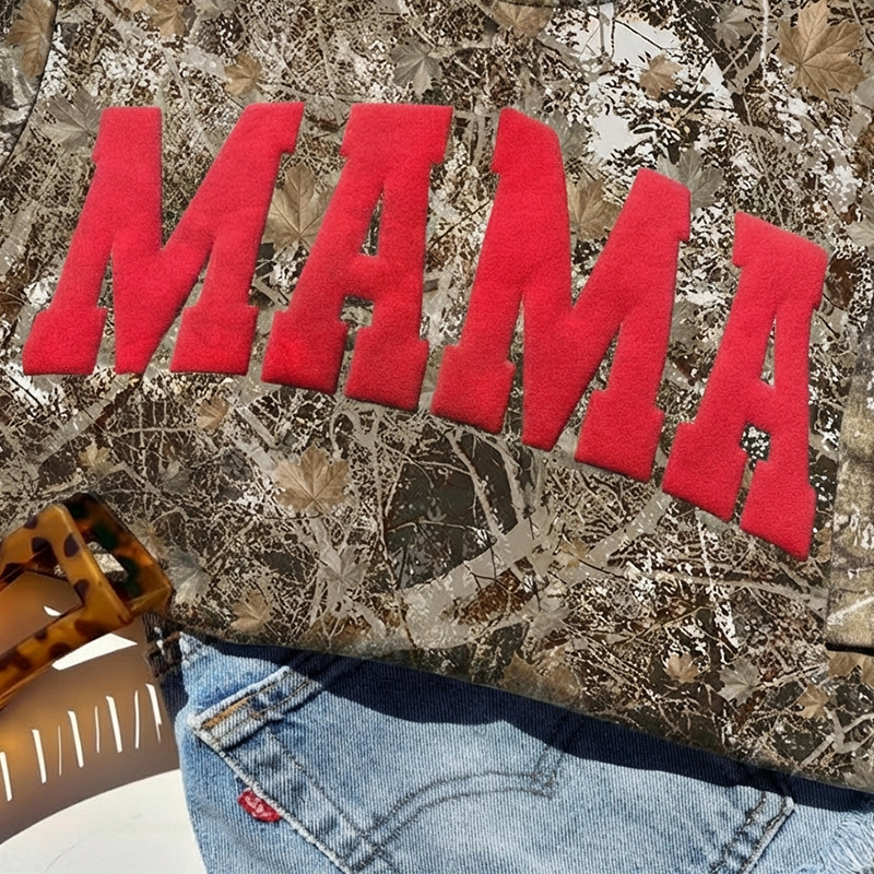 Personalized Mama Puff Vinyl Camo T-Shirt For Adult 