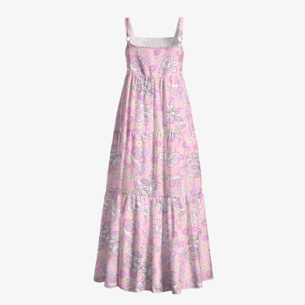 Pastel Petal All-Over Print Women’s Voile Cami Dress