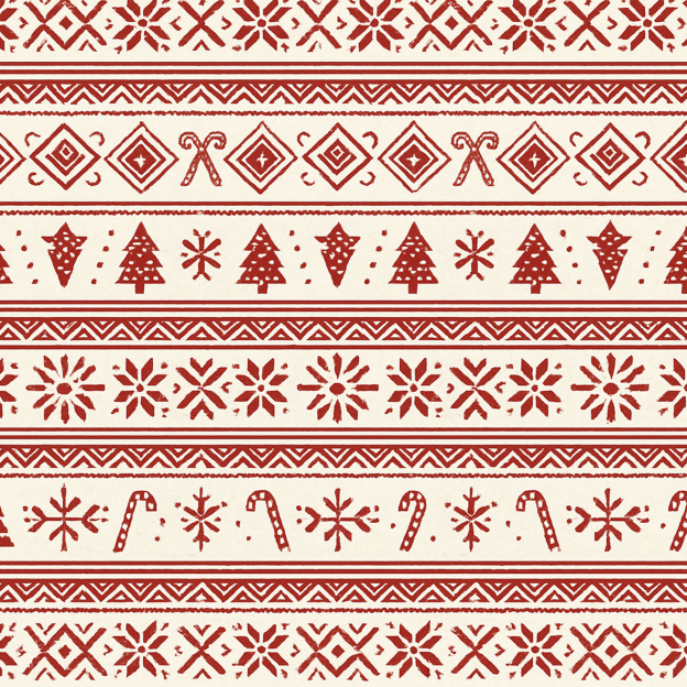 Red Christmas Element Stripes All-Over Print Family Matching Pajama Sets