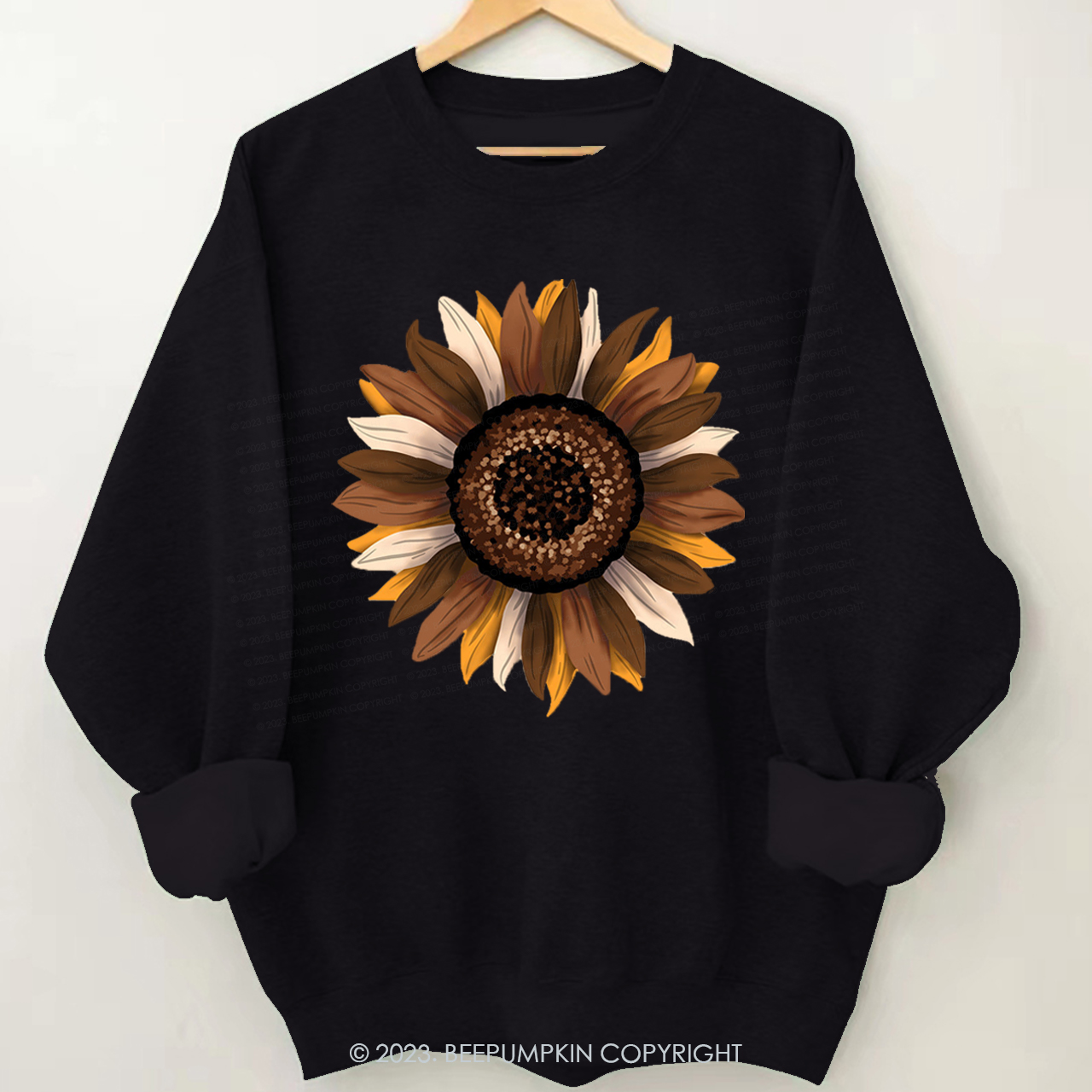 Pretty Fall Sunflower Sweatshirt Beepumpkin