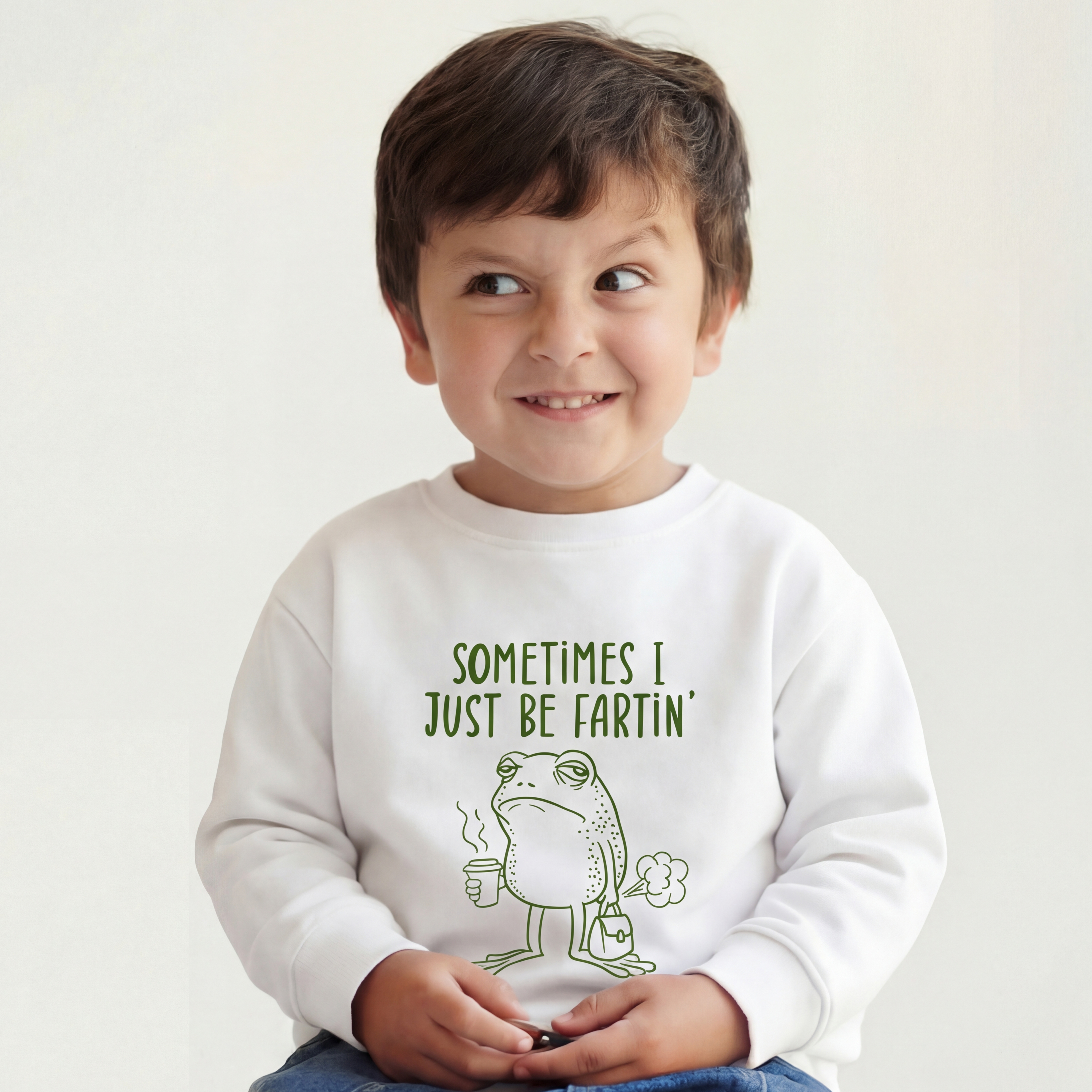 Sometimes I Just Be Fartin' Kid's Sweatshirt 7