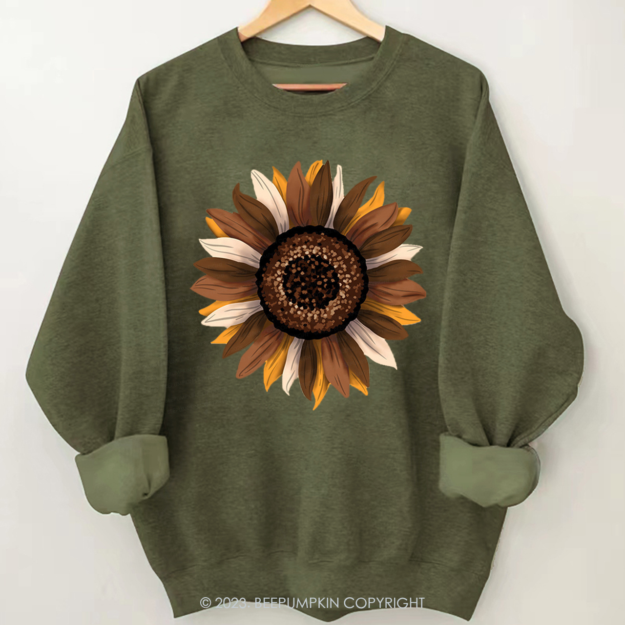 Pretty Fall Sunflower Sweatshirt Beepumpkin