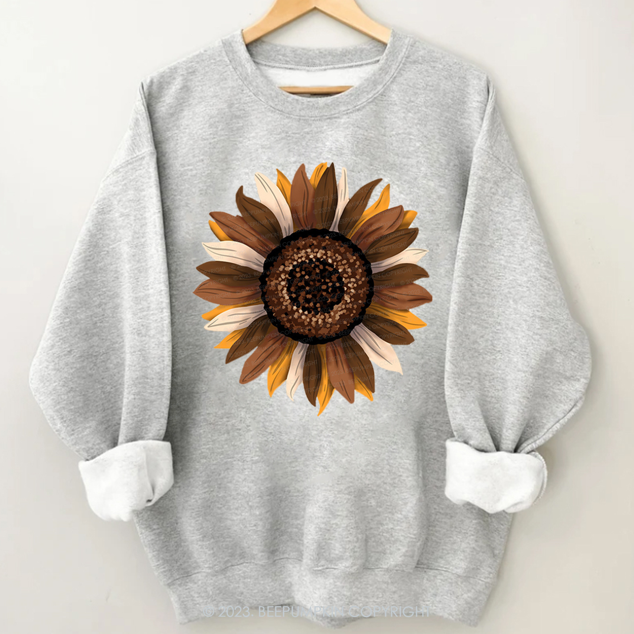 Pretty Fall Sunflower Sweatshirt Beepumpkin