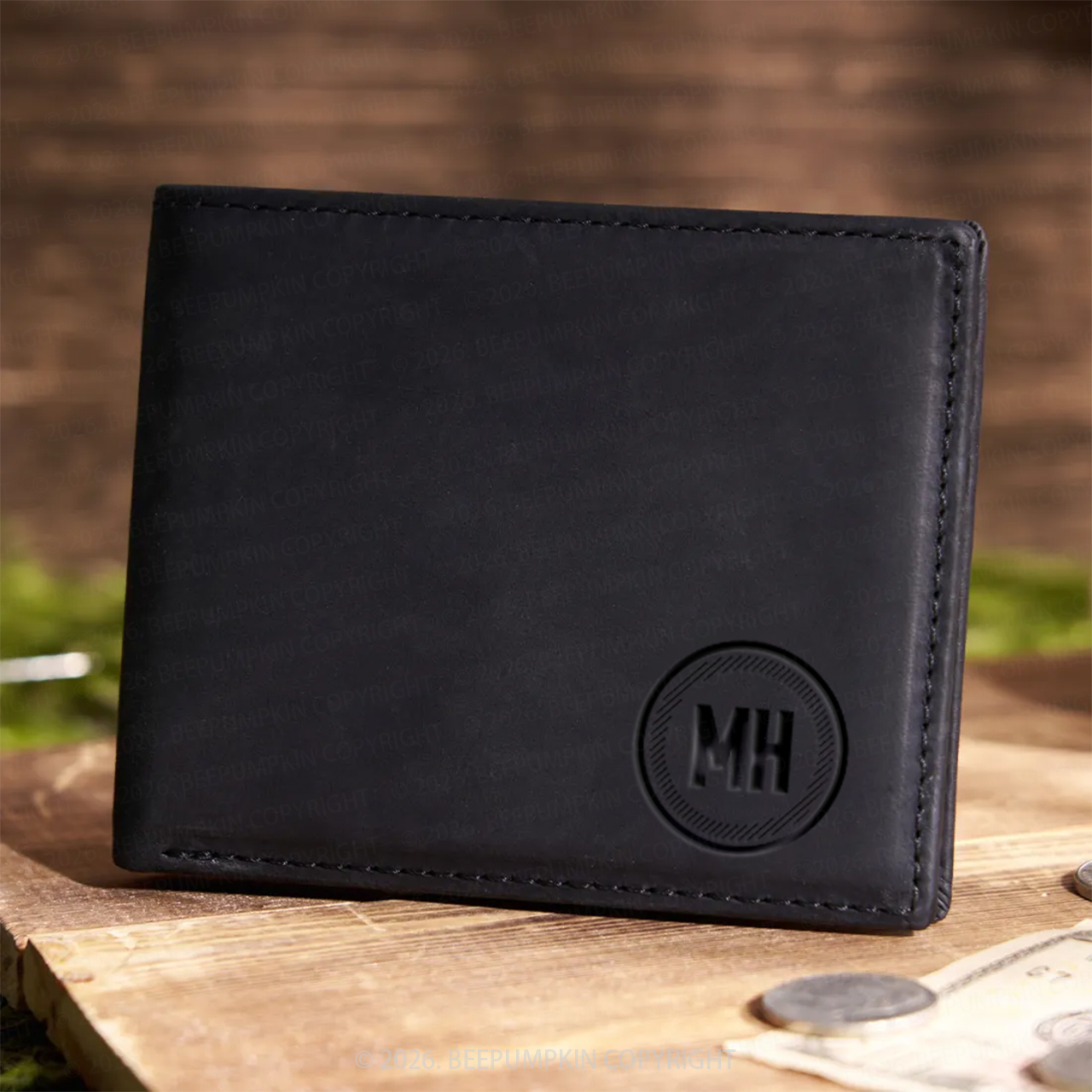 Personalized Handwriting Engraved Leather Wallet