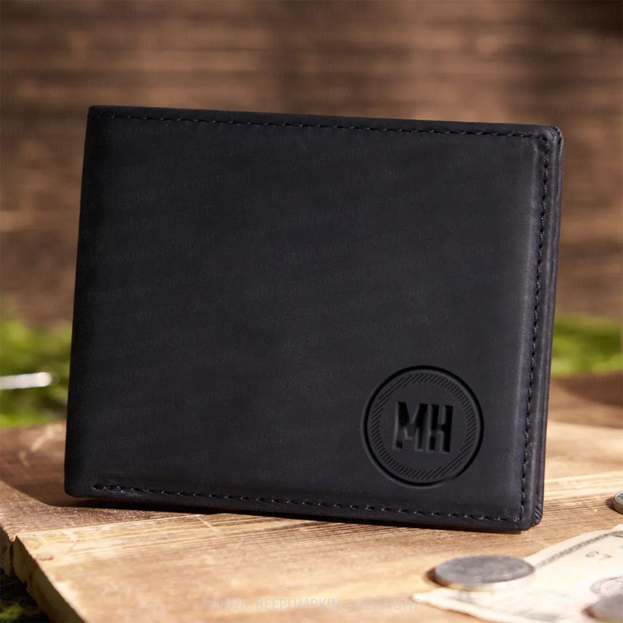 Personalized Handwriting Engraved Leather Wallet