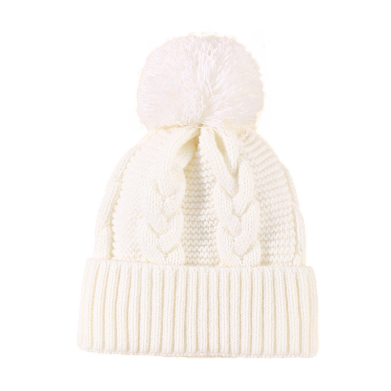 Single Ball Twist Warm Pullover Knitted Hat