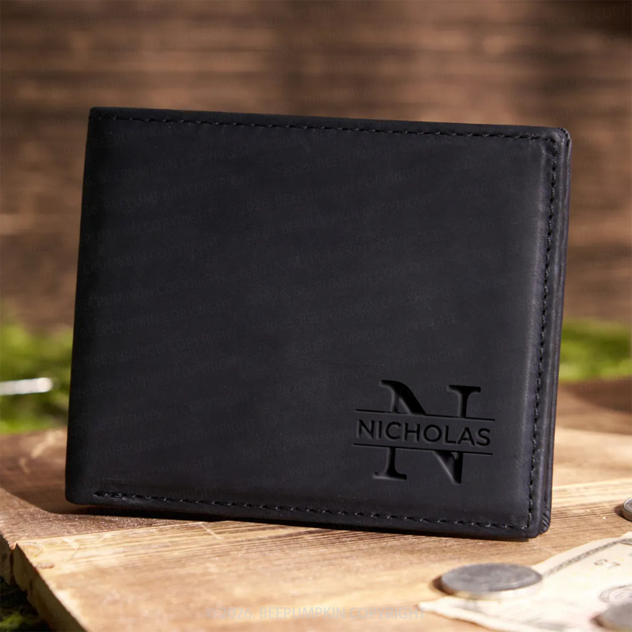 Personalized Father's Day Gift Mens Wallet