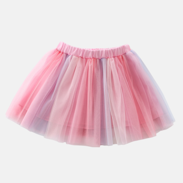 Rainbow Short Skirt For Toddler Kids 