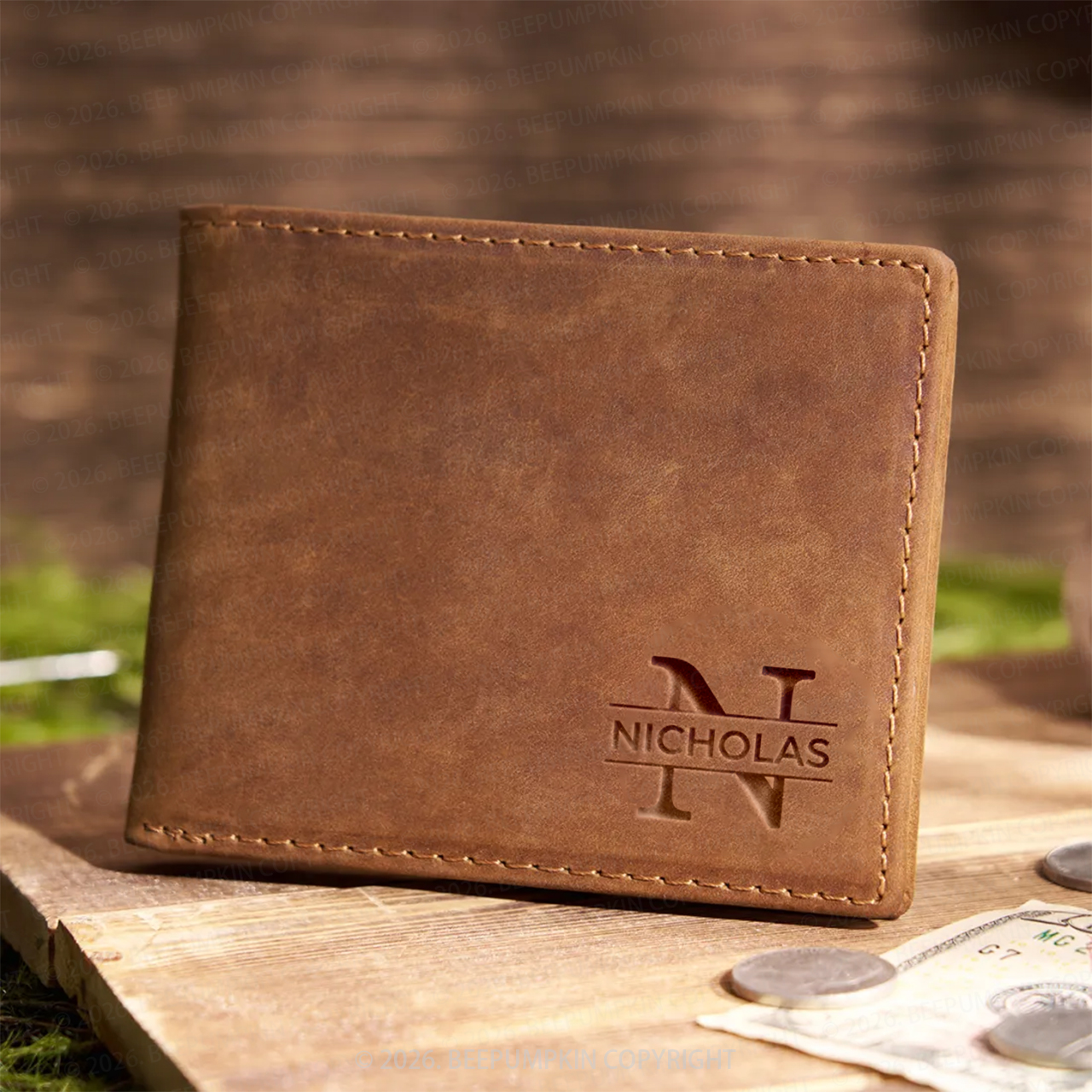 Personalized Father's Day Gift Mens Wallet