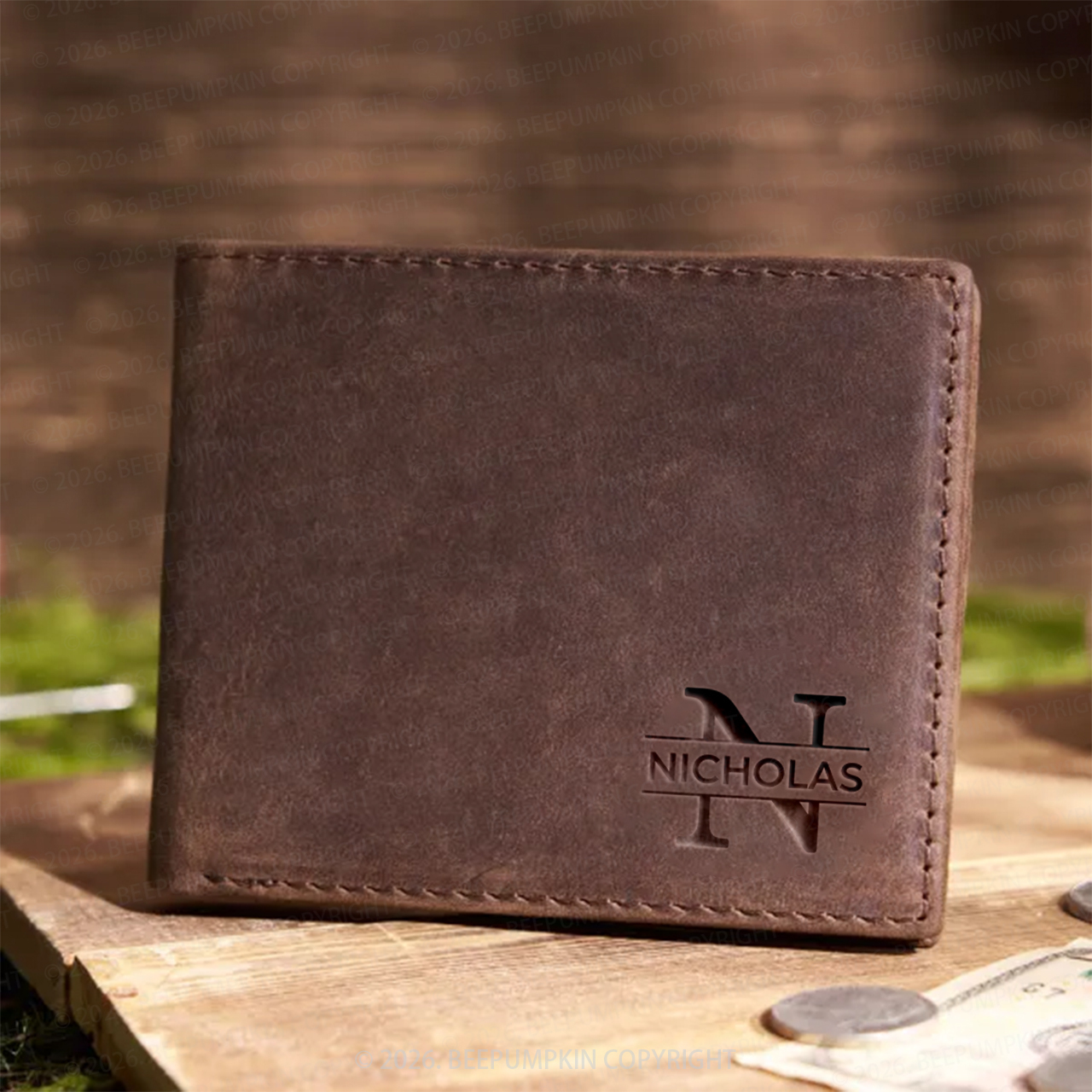 Personalized Father's Day Gift Mens Wallet