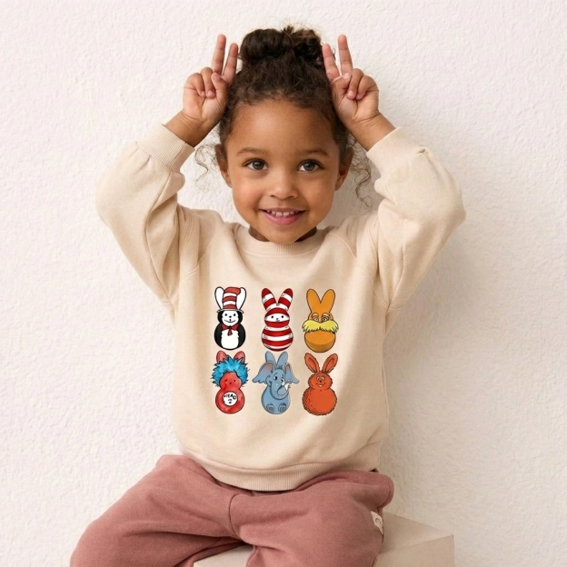 Storybook Bunny Tumbler Kid's Sweatshirt