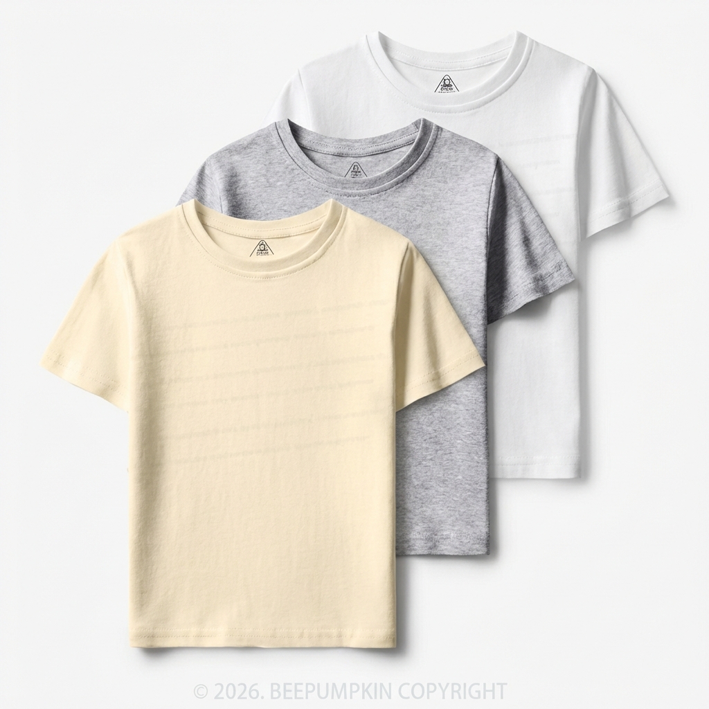 Solid Natural Toddler&Kid's Tees Beepumpkin